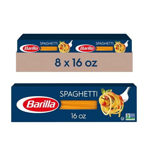 Barilla Spaghetti Pasta 16 Oz Box Pack Of 8 Non Gmo Pasta Made