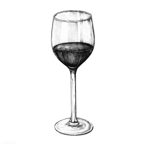 Hand Drawn Red Wine Glass Premium Image By Rawpixel Wine Glass