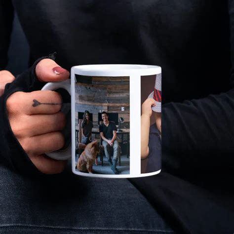 Three Photo Personalized Custom Giant Coffee Mug | Zazzle