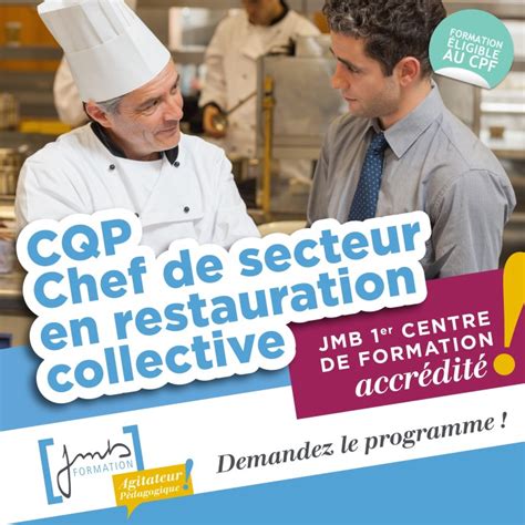 JMB Formation Lance Un CQP Chef De Secteur