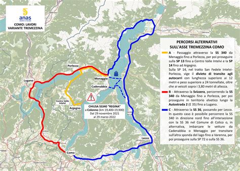 Variante Tremezzina Cantiere Al Via Ecco La Mappa Delle Strade