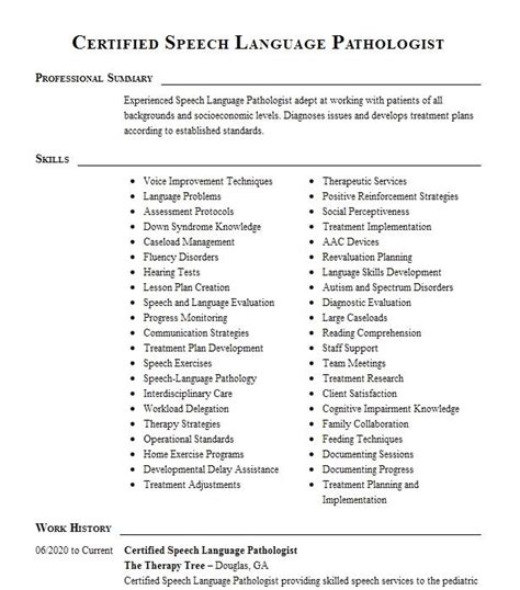 Speech Pathologist Objectives | Resume Objective | LiveCareer