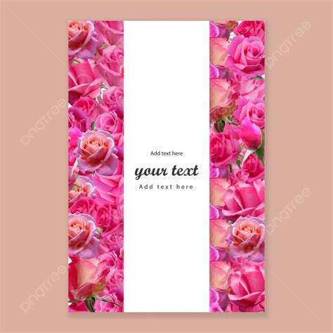 Elegant Wedding Card Design With Roses Template Download On Pngtree