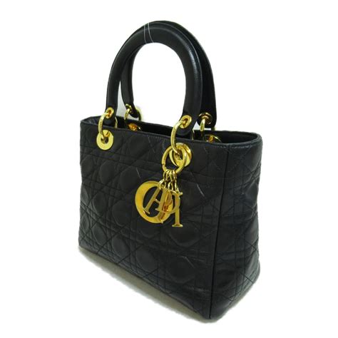 Cuir Cannage Moyen Lady Dior Veau Fa On Poulain Noir Ref Joli