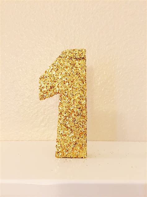 Gold Number 1 Glitter Numbers Gold Glitter Number By Girlyts07