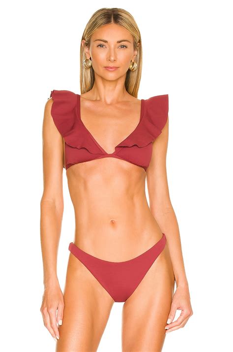 Eberjey Graziela Bikini Top In Brick REVOLVE