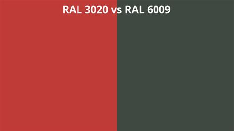 Ral 3020 Vs 6009 Ral Colour Chart Uk