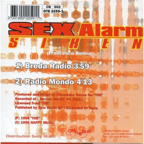 Siren By Sex Alarm Cd With Tubomix Ref119249196