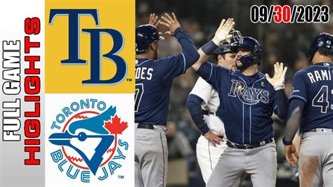 Toronto Blue Jays Vs Tampa Bay Rays Full Game Highlights Today