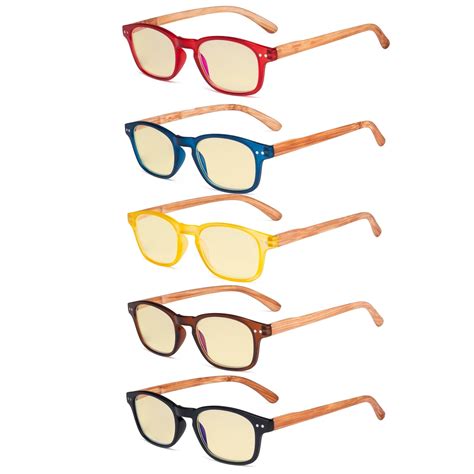 Reading Glasses Blue Light Blocking Women Men TM034-5pack