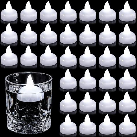 Honoson 36 Pieces Flameless Floating Candles Waterproof Led Tealights Floating