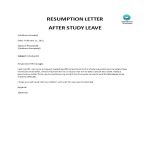 Rejoining Letter After Higher Study Leave Business Templates