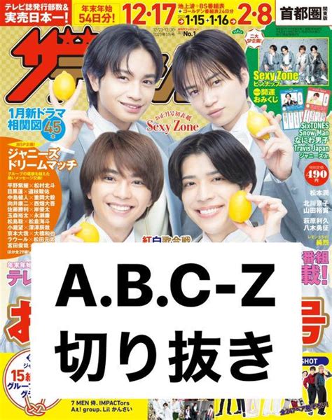 ザテレビジョンお正月超特大号 Abc Z 切り抜き メルカリ