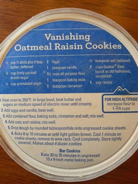 Quaker Oats Old Fashioned Oatmeal Raisin Cookie Recipe Bryont Blog