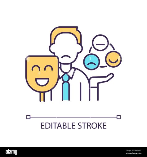 Hidden emotions RGB color icon Stock Vector Image & Art - Alamy