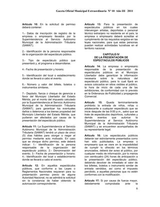 Extraordinaria nº 10 espectáculos públicos PDF