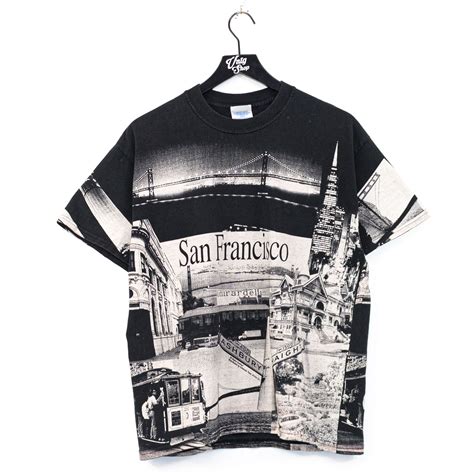 Vintage Y2K San Francisco Haight Ashbury All Over Print T-Shirt | Grailed