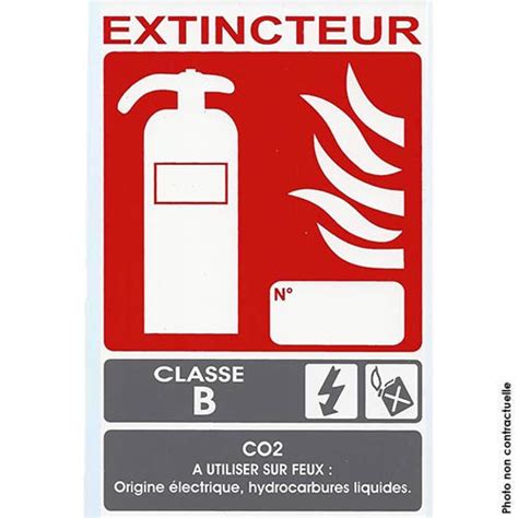 Panneau signalétique extincteur B Panneau signalétique Incendie