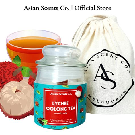 Asian Scents Co Lychee Oolong Tea Travel Size Scented Candle 80g