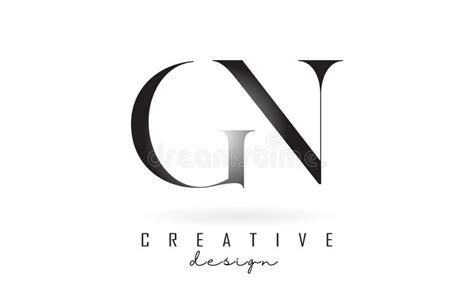 Gn G N Carta Diseño Logo Logotipo Concepto Con Serif Fuente Y Elegante