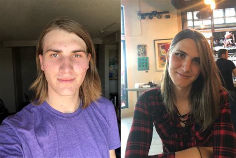 Left Is 1 Month Hrt Right Is 6 Months Steady Progress And So Much Happier R Transtimelines