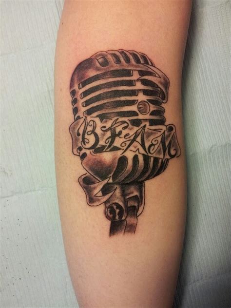 Born From A Microphone Skull Tattoo Tattoos Skull