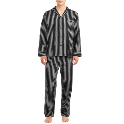 Hanes Mens And Big Mens Long Sleeve Long Leg Woven Pajama Set 2