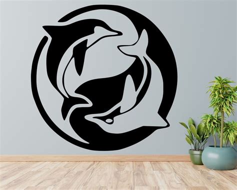 Dolphins Yin Yang Svg Dolphins Svg Dolphin Svg Ying Yang Etsy Sweden