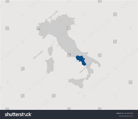 Campania Highlighted On Italy Map Eps Stock Vector Royalty Free