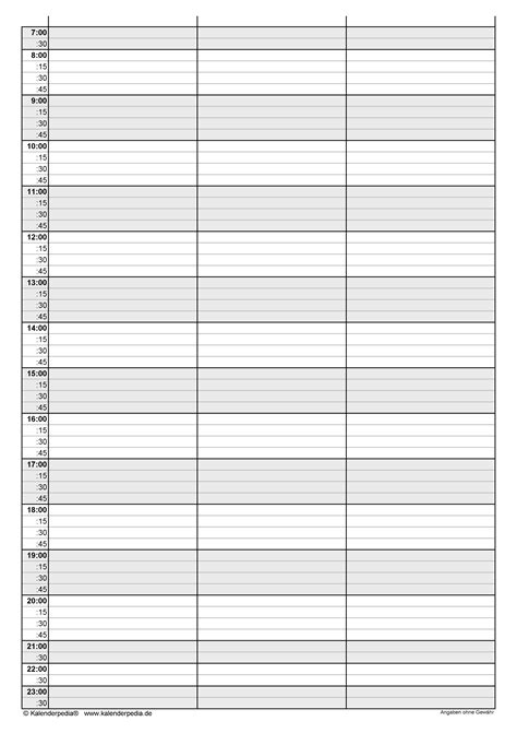 Tageskalender F R Microsoft Excel Kalenderpedia