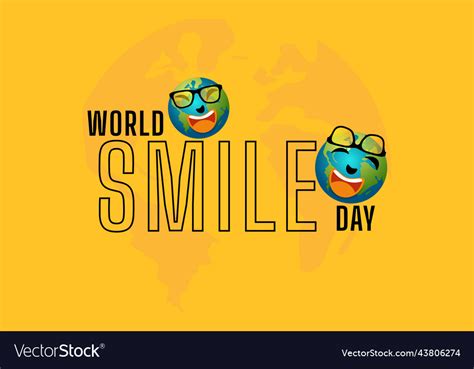 World smile day poster Royalty Free Vector Image