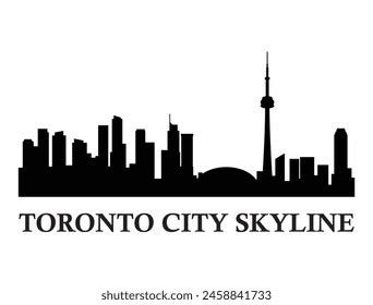 Toronto City Skyline Silhouette Vector Art Stock Vector (Royalty Free ...