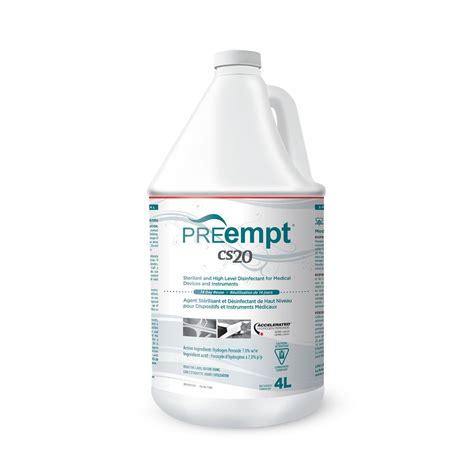 PREempt CS20 Sterilant High Level Disinfectant 4L