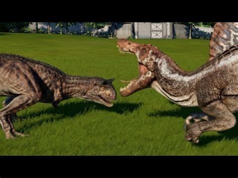 Jurassic World Evolution Carnotaurus Vs Spinosaurus 1080p 60FPS