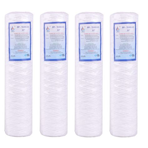 KRPLUS 10 Inch 3 Micron PP Wound Thread Filter Cartridge Reduce Dust