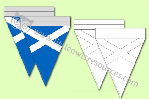 FREE Scottish Flag Bunting printable Early Years/EY (EYFS) resource/download — Little Owls ...