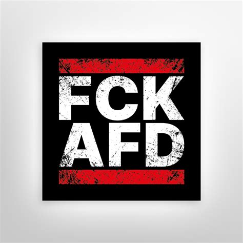 FCK AFD Grunge Aufkleber 7 4 X 7 4 Cm Artversium