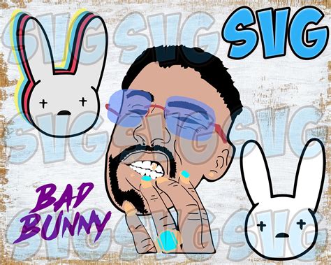 Bad Bunny Svg Cut File Silhouette Png Cricut Etsy