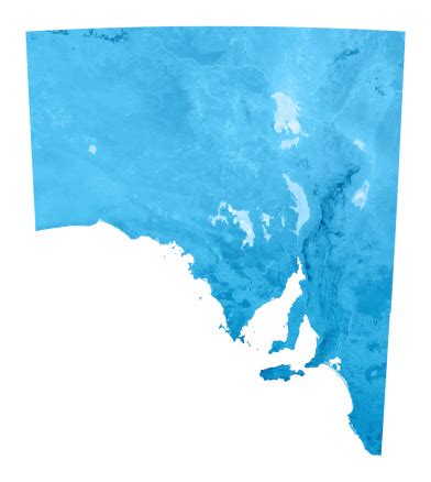 South Australia Topographic Map Isolated Stock Photo - Download Image ...