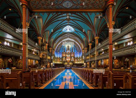 Montreal's Notre-Dame Basilica Interior Stock Photo - Alamy