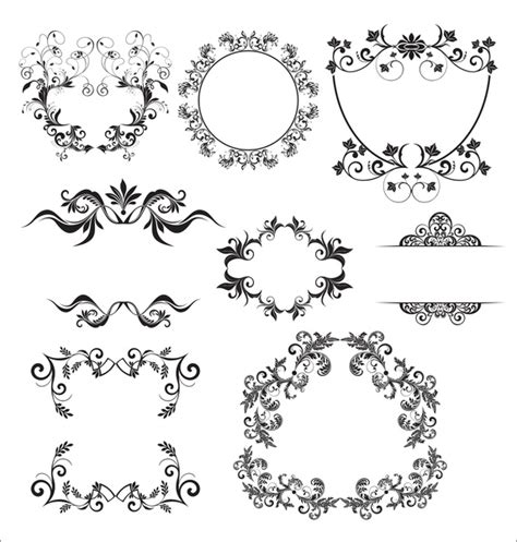 Floral Elements Vector Vectors Graphic Art Designs In Editable Ai Eps