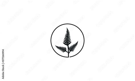 Fern Logo Design Green Logo Nature Herbal Logo Design Stock Vector