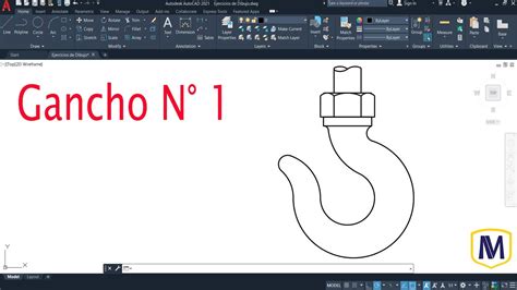 Gancho N 1 Práctica de dibujos en AutoCAD YouTube