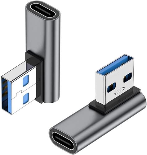 Amazon AreMe 90 Degree USB C Female To USB Male Adapter 2 Pack