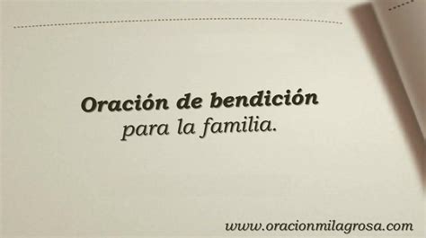 Oraci N Milagrosa On Twitter Oraci N De Bendici N Para Mi Familia Te