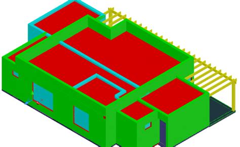 Two Story Modern House 3d Model Cad Drawing Details Skp File Cadbull