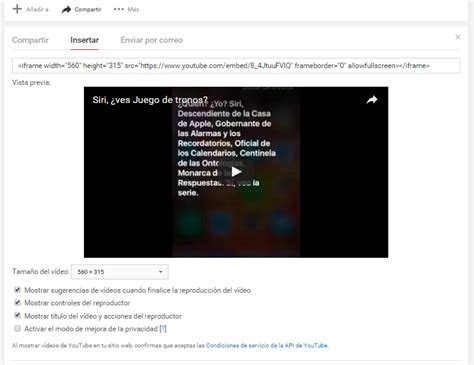 YouTube cómo reproducir un vídeo en bucle e insertarlo en una web