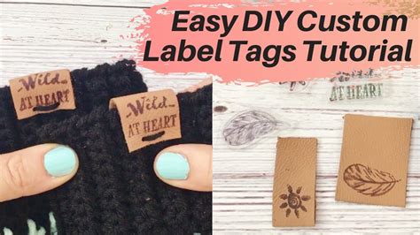 DIY Custom Personalized Leather Label Tags For Handmade Knit And