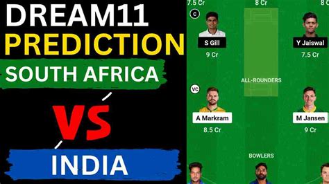 Sa Vs Ind Dream11 Prediction 1st T20i Match South Africa Vs India