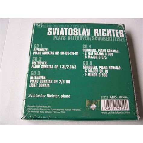 Sviatoslav Richter In Concert Beethoven Schubert Liszt 5 CDs